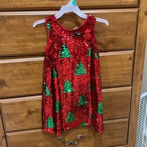 Girls Christmas Tree Dress